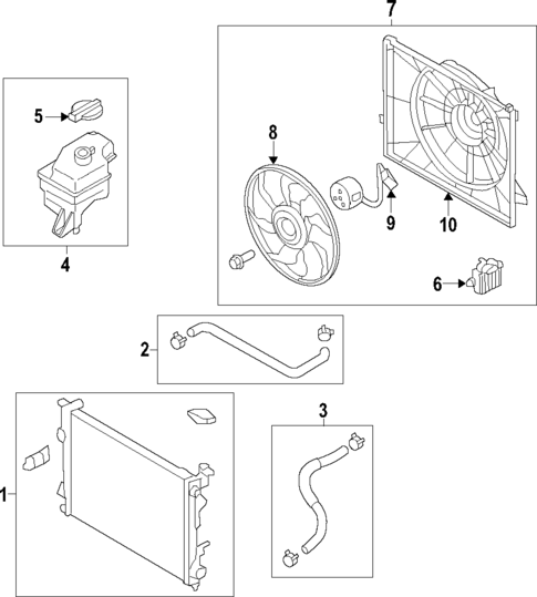 Radiator & Components for 2019 Kia Niro EV #2