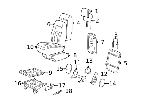 Rear Seat Components for 2007 Saturn Relay #2