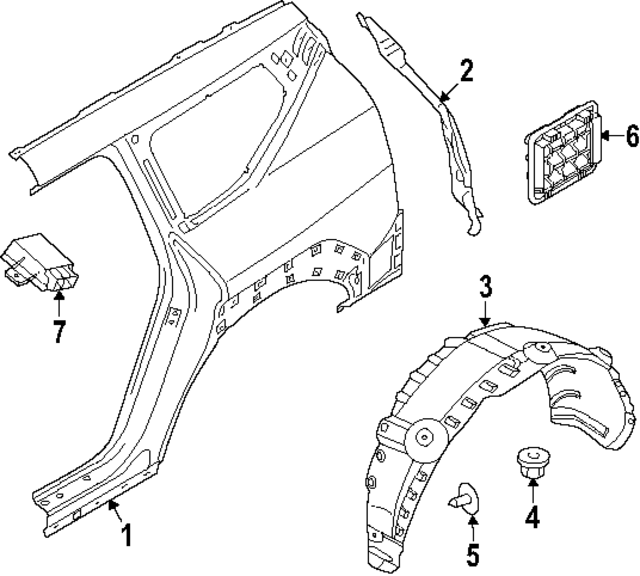 71560DO020 - : Tail Lamp Pocket for Kia Image