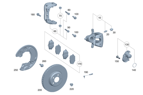Rear Wheel Brake for 2025 Mercedes-Benz E450 #0