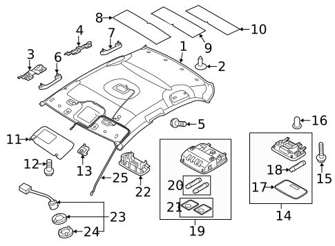 Interior Trim - Roof for 2013 Kia Forte #3
