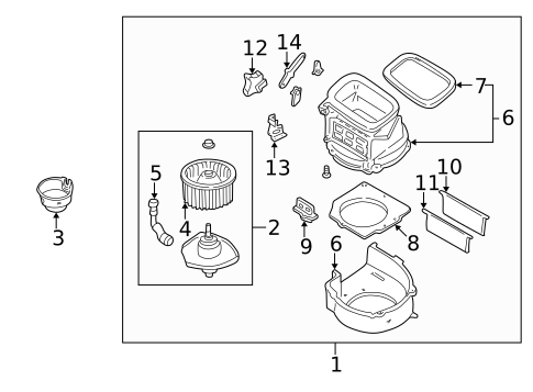 Blower Motor & Fan for 1999 Nissan Altima #0