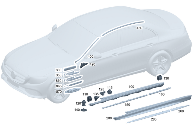 2069910500 - Interior Trim/Exterior Detachable Parts: Fastening Clip for Mercedes-Benz Image image
