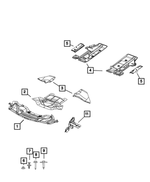 4780808AG - Body Sheet Metal Except Doors: Torque Box Shield, Right for Mopar Image