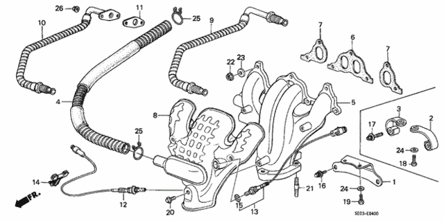 Exhaust Manifold (1) for 1988 Honda Accord #0