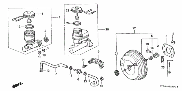 Brake Master Cylinder  - Master Power for 1995 Acura Integra #0