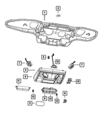 68044032AA - Interior Trim: Overhead Console Retainer for Mopar Image