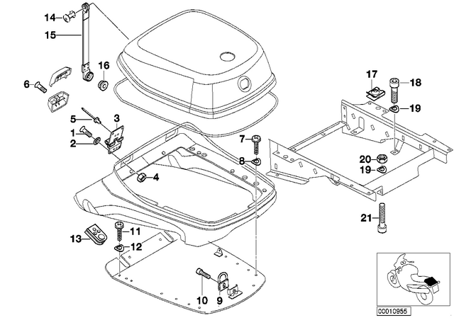 7119906411 - Audio, Navigation, Information Systems: Fillister Head Screw - M4X16 for BMW-Motorrad Image