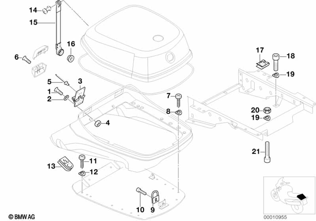 7119906411 - Audio, Navigation, Information Systems: Fillister Head Screw - M4X16 for BMW-Motorrad Image