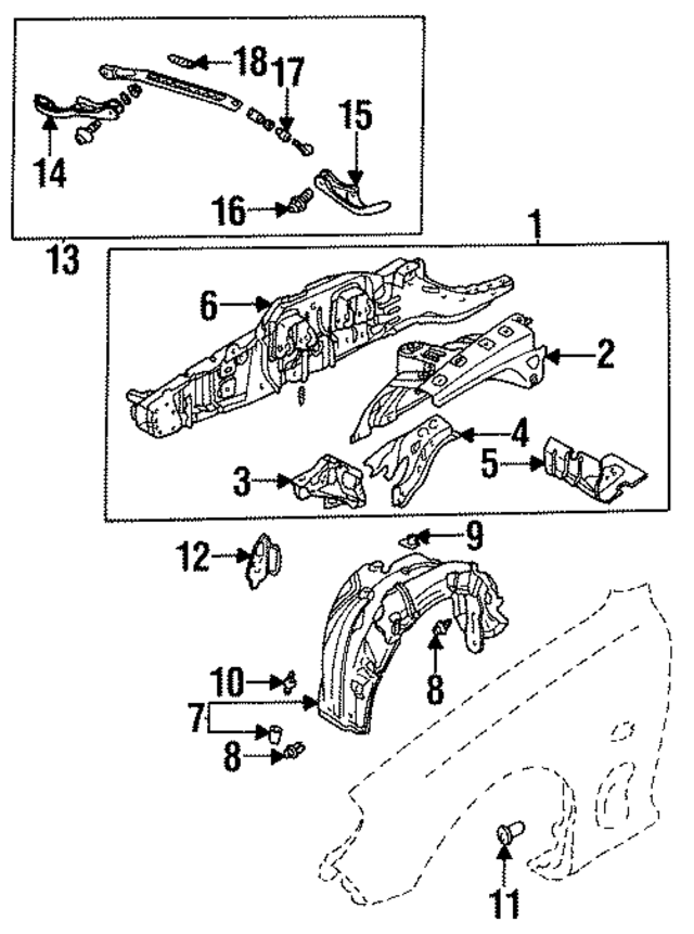 FD0153300P - : Front Side Member for Mazda Image