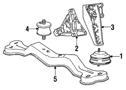 Engine Mounting for 1989 BMW 535i #0