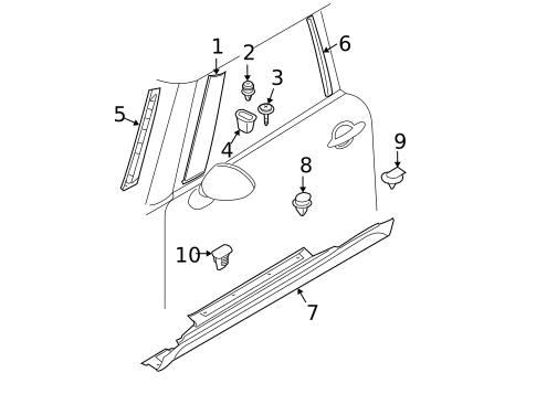 Exterior Trim - Pillars for 2013 Mini Cooper #0