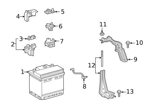 Battery for 2024 Toyota Venza #0