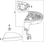 963027BA1A - : Mirror Assembly for Nissan Image