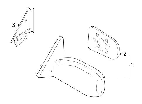 Outside Mirrors for 2002 Nissan Sentra #1