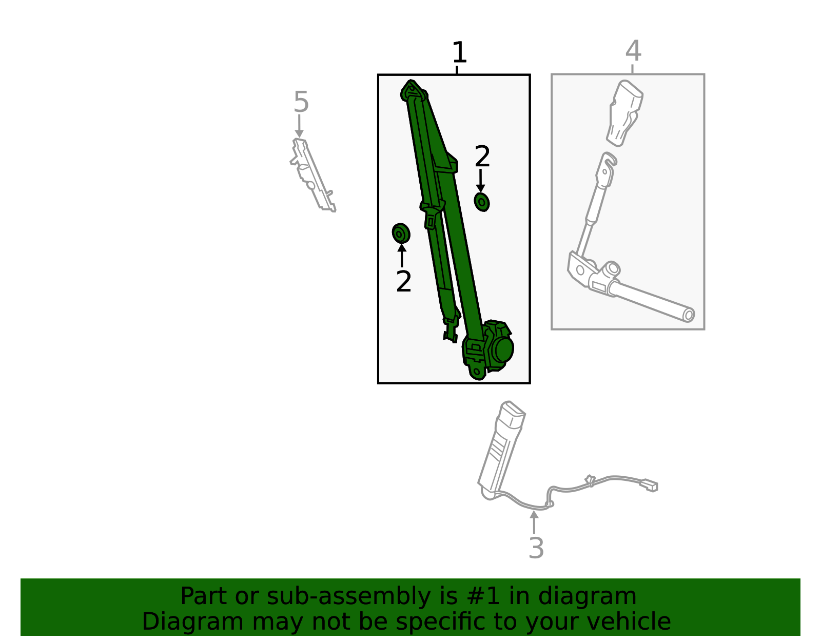 2014-2016 Chevrolet Spark EV Seat Belt 19257646 | OEM Parts Online