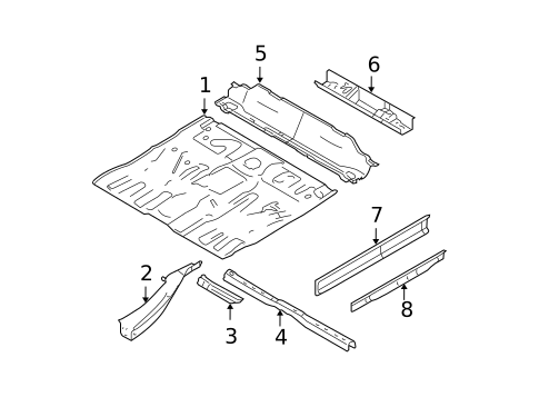 Floor & Rails for 2012 Ford Escape #0