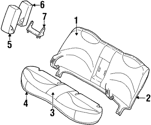 Rear Seat Components for 1998 Mercury Grand Marquis #0