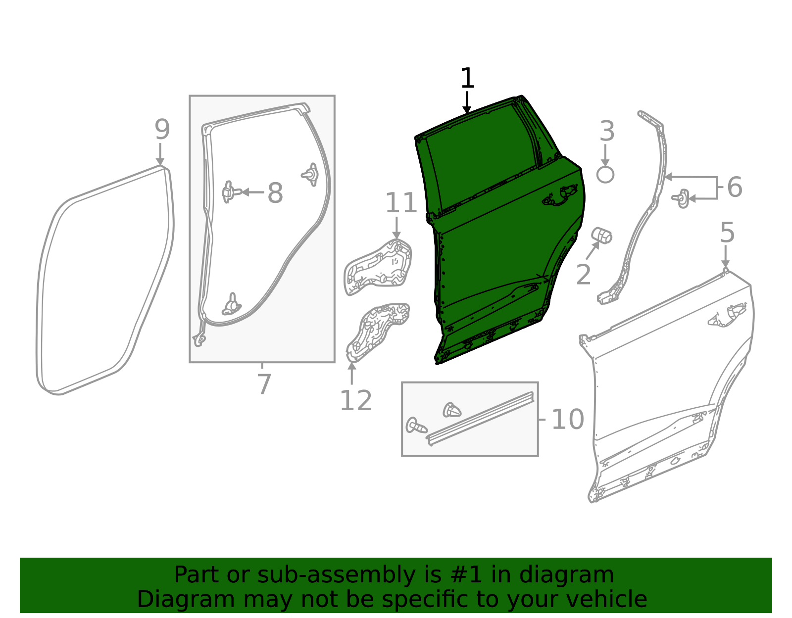2022-2026 Acura MDX Door Shell 67510-TYA-A11ZZ | OEMAcuraPart