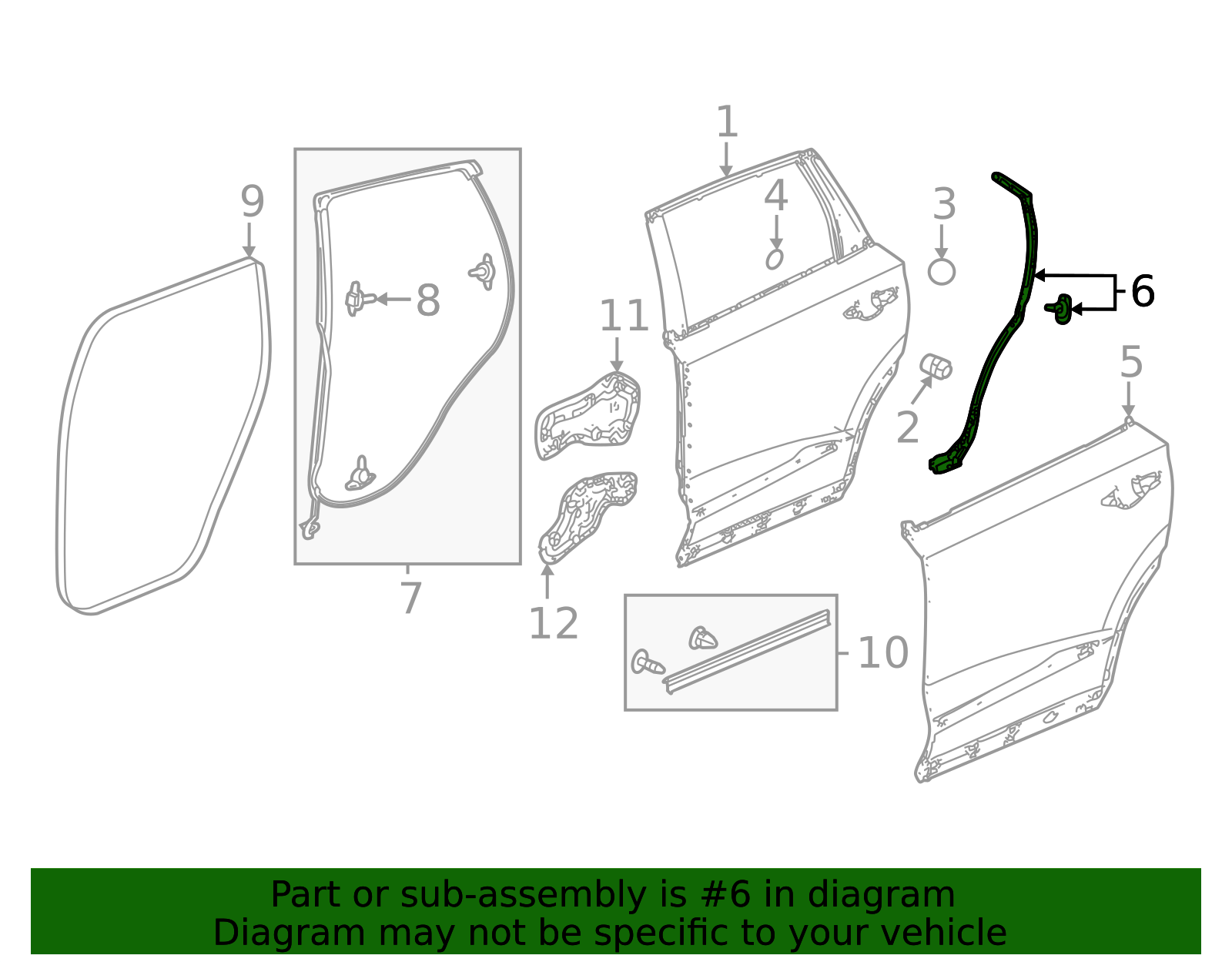 2022-2026 Acura MDX Door Shell Seal 72869-TYA-A01 | OEM Parts Online