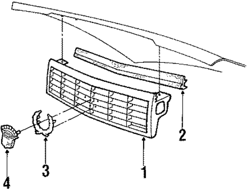 Grille & Components for 1988 Cadillac Allante #0