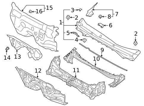 Cowl for 2024 Subaru Ascent #0