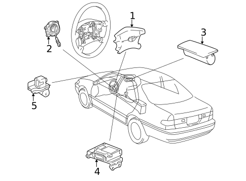 Air Bag Components for 2001 Toyota Camry #1