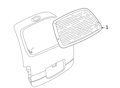 Glass - Lift Gate for 2004 Mercury Monterey #0