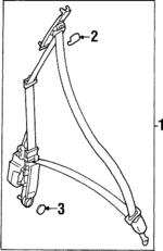 7000B035 - : Seat Belt Assembly for Mitsubishi Image