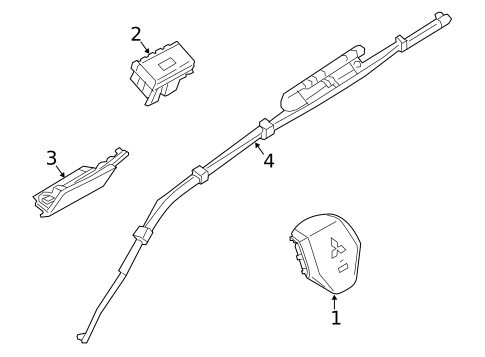Air Bag Components for 2018 Mitsubishi Outlander #1
