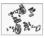 972052F106 - HVAC: AC &amp; Heater Assembly for Kia: Spectra, Spectra5 Image