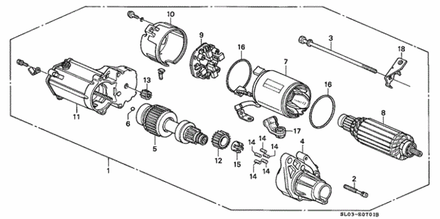Starter Motor (1) for 1992 Acura NSX #0