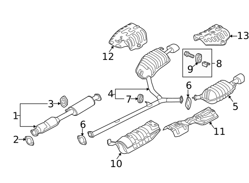 Exhaust Components for 2011 Hyundai Sonata #1