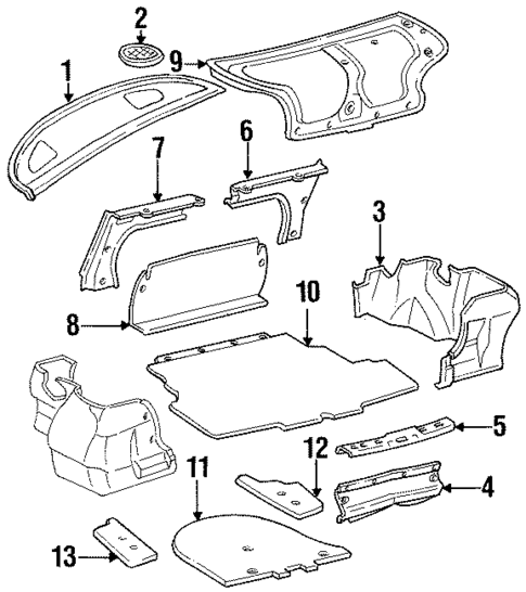 Interior Trim - Rear Body for 1997 Toyota Corolla #0