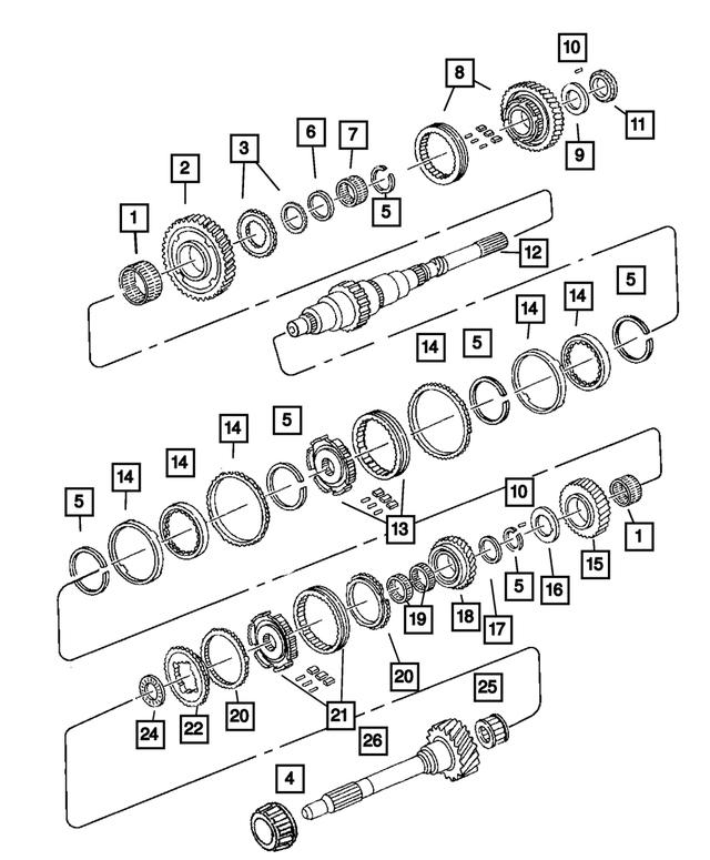 4798769 - Manual Transmission 5 Speed: First Gear Bearing for Mopar Image
