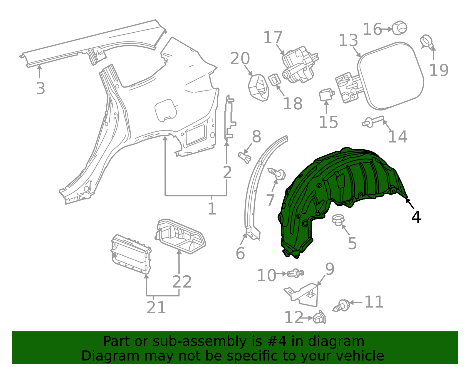 Wheelhouse Liner 65638-0E070 | OEM Parts Quick