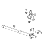 68078177AA - All Wheel Drive; Differential and Drive Line: Drive Shaft Center Bearing Bracket for Dodge: Journey Image