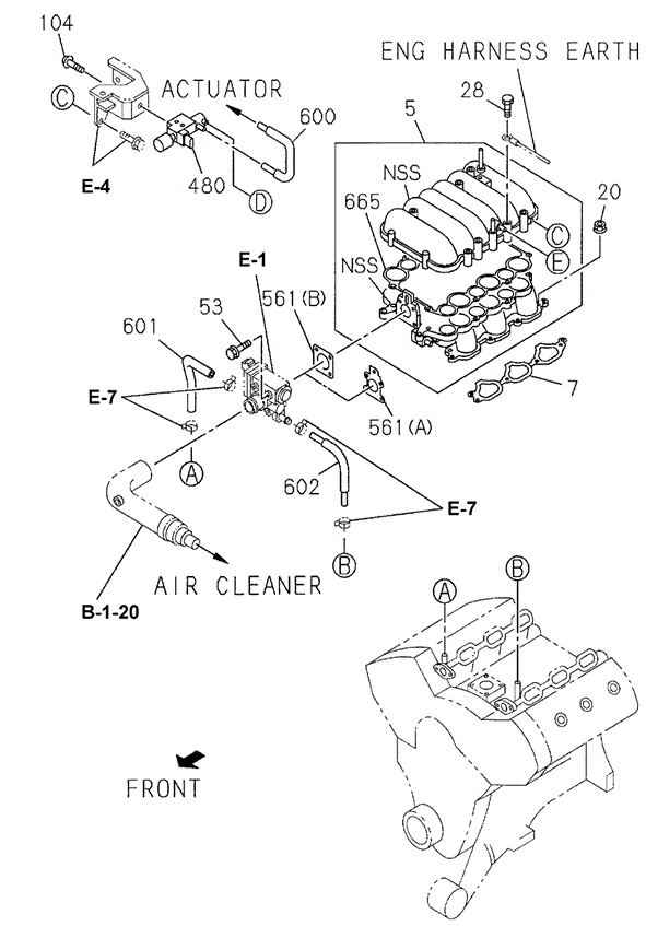 Inlet Manifold for 2002 Honda Passport #0