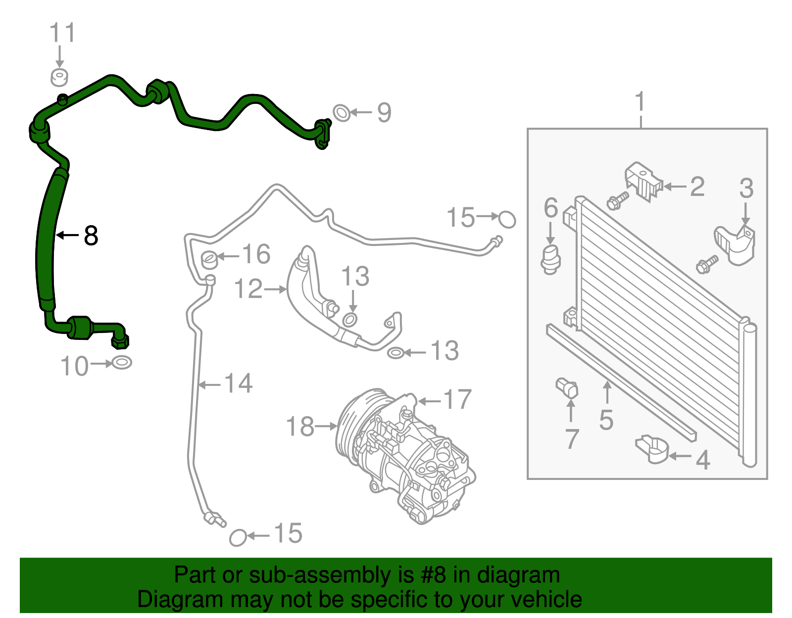 Suction Hose - Nissan (92480-3SG0A)