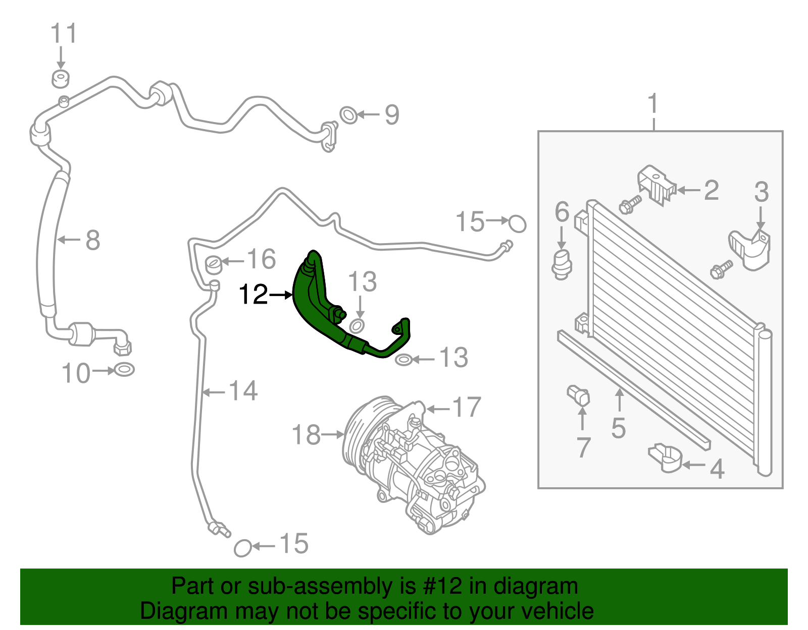 Discharge Hose - Nissan (92490-3SG0A)