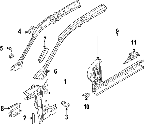 Hinge Pillar for 2024 Audi SQ8 e-tron #0