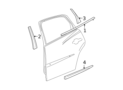Exterior Trim - Rear Door for 2009 Buick LaCrosse #0