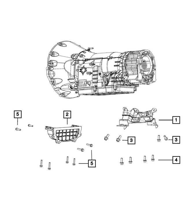 53021897AB - NAG1; W5A580; 5-Speed; Automatic Transmission: Engine Cover for Mopar Image
