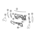 6508463AA - Interior Trim: Plastic Nut for Chrysler: 300, Aspen | Dodge: Caliber, Challenger, Charger, Durango, Magnum | Jeep: Commander, Grand Cherokee, Grand Cherokee L, Grand Cherokee WK Image