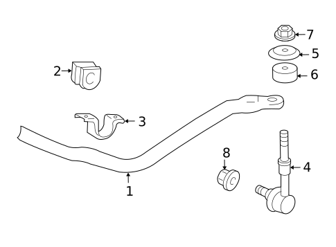 Stabilizer Bar & Components for 2015 Toyota Tacoma #0