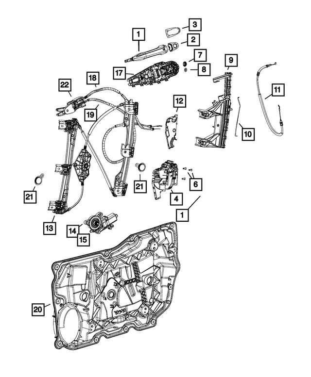 1YB53KGZAB - : Door Handle Cap, Right for Mopar Image