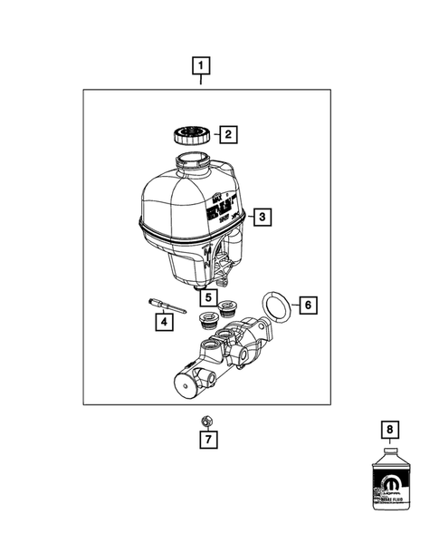 Brake Master Cylinder for 2021 Ram 1500 Classic #0