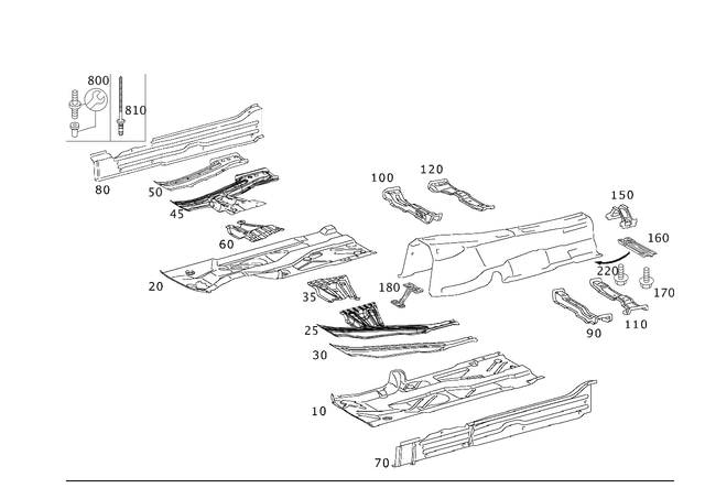 2306101720 - Substructure: Crossmember for Mercedes-Benz: SL500, SL55 AMG, SL550, SL600, SL63 AMG, SL65 AMG Image image