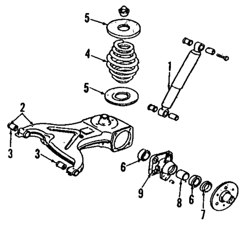 Rear Suspension for 1986 Volkswagen Vanagon #1