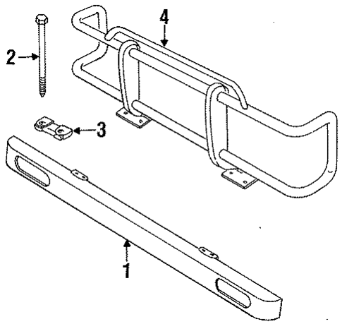 Bumper & Components - Front for 1994 Land Rover Defender 90 #0